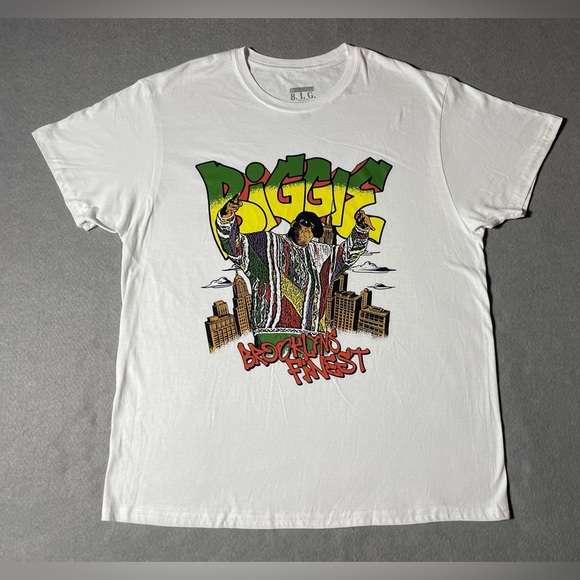 Biggie “Brooklyns Finest” Unisex T-Shirt White Size XL - Picture 1 of 6